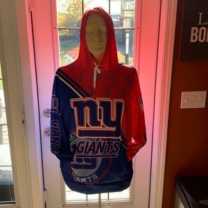 New York Giants sublimated, large, acrylic hoodie.